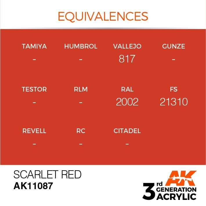 AK Interactive 3rd Gen Scarlet Red 17ml - Hobby Heaven