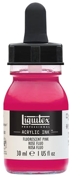 Liquitex Fluorescent Pink Proffesional Ink 30ml - Hobby Heaven