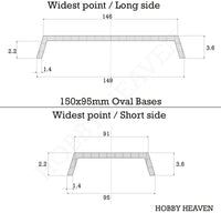 150x95mm Oval Plain Plastic Base - Hobby Heaven
