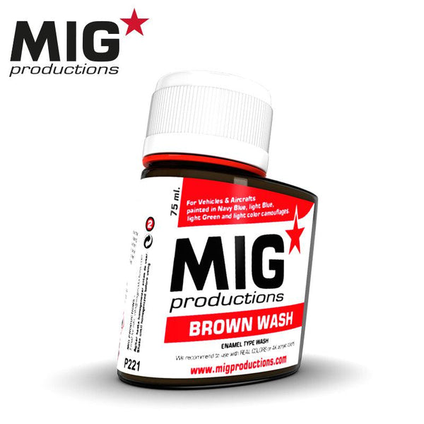 MiG Productions Brown Wash 75ml P221 - Hobby Heaven