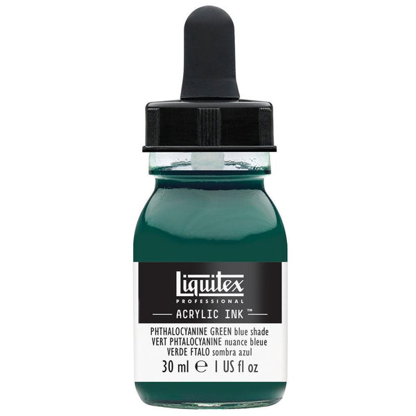 Liquitex Phthalo Green Blue Shade Acrylic Ink 30ml - Hobby Heaven