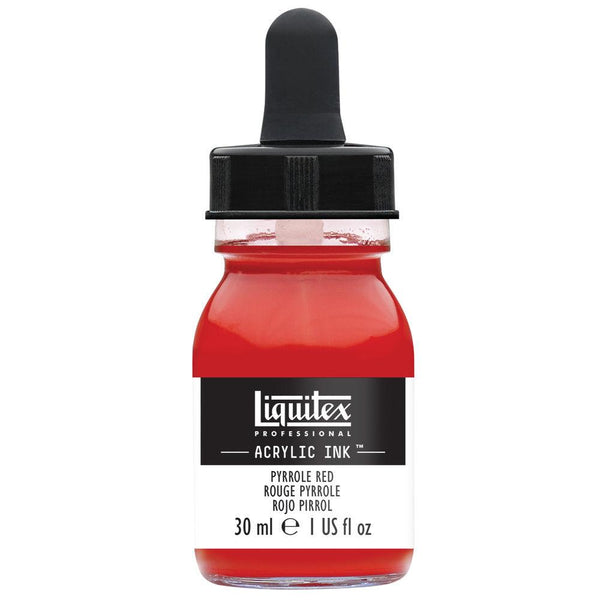 Liquitex Pyrolle Red Acrylic Ink 30ml - Hobby Heaven