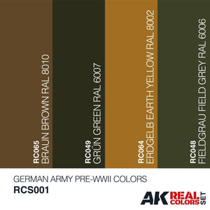 Ak Interactive Real Colors GERMAN ARMY PRE-WWII COLORS SET RCS001 - Hobby Heaven