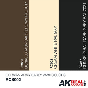 Ak Interactive Real Colors GERMAN ARMY EARLY WWII COLORS SET RCS002 - Hobby Heaven