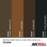 Ak Interactive Real Colors BRITISH ARMY EARLY & MID WWII VEHICLES SET RCS008 - Hobby Heaven