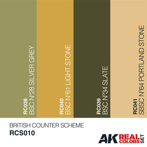Ak Interactive Real Colors BRITISH COUNTER SCHEME SET RCS010 - Hobby Heaven