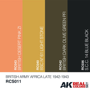 Ak Interactive Real Colors BRITISH ARMY AFRICA, LATE 1942-1943 SET RCS011 - Hobby Heaven