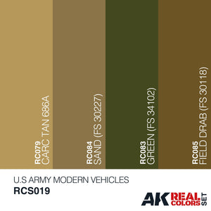Ak Interactive Real Colors U.S. ARMY MODERN VEHICLES SET RCS019 - Hobby Heaven