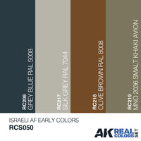 Ak Interactive Real Colors ISRAELI AF EARLY COLORS SET RCS050 - Hobby Heaven
