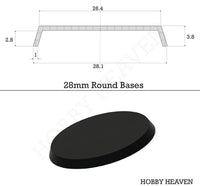 28.5mm Round Plain Plastic Bases - Hobby Heaven
