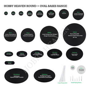60x35mm Oval Plain Plastic Bases - Hobby Heaven