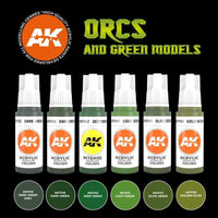 AK Interactive Orcs and Green Creatures Paints Set - Hobby Heaven