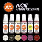 AK Interactive Night Creatures Flesh Tone AK11602 box with six 17 ml 3GEN acrylic bottles