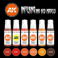 AK Interactive Inferno and Red Creatures Paints Set - Hobby Heaven