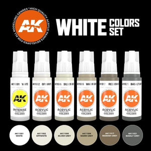 AK Interactive White Colors Paints Set - Hobby Heaven