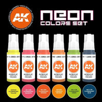 AK Interactive Neon Colors Paints Set - Hobby Heaven
