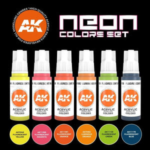 AK Interactive Neon Colors Paints Set - Hobby Heaven