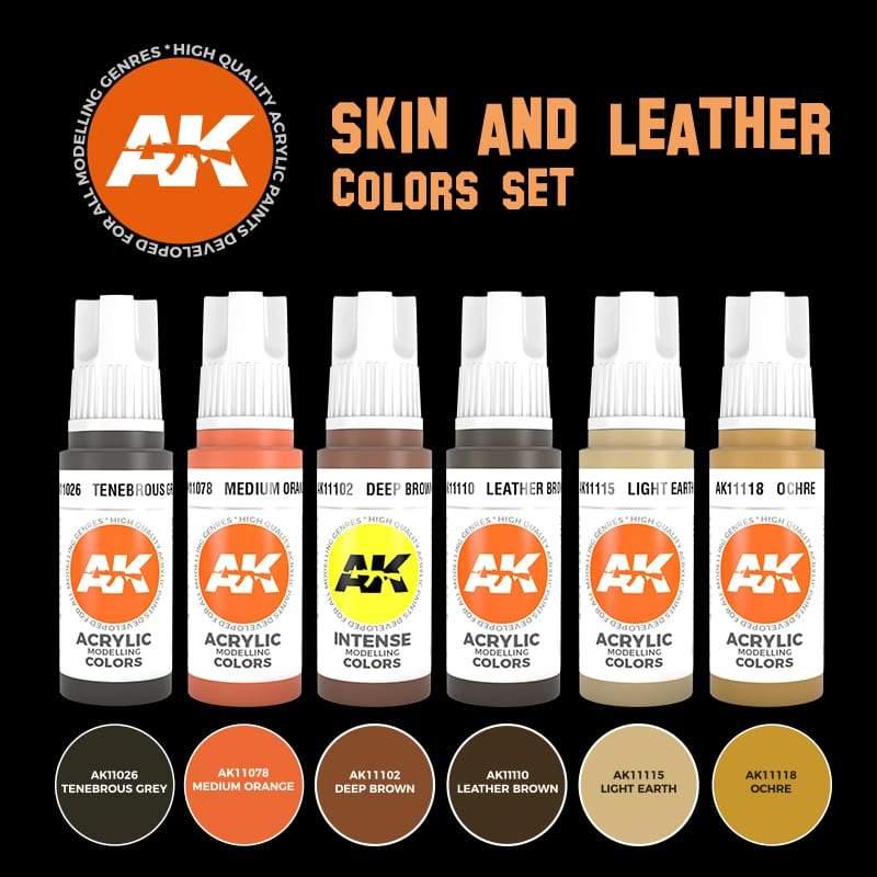 AK Interactive Skin and Leather Colors Paints Set - Hobby Heaven