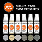 AK Interactive Grey Spaceships Paints Set - Hobby Heaven