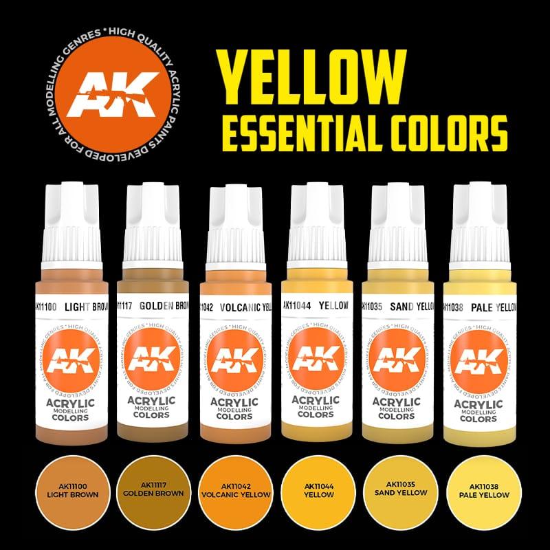 AK Interactive Yellow Uniform Colors Paints Set 3rd Gen - Hobby Heaven