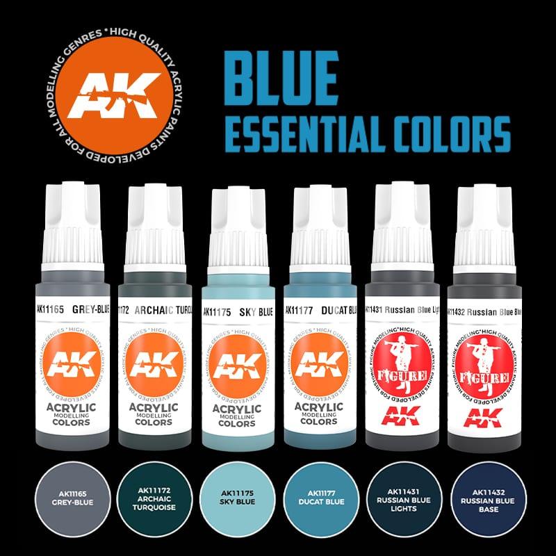 AK Interactive Blue Uniform Colors Paints Set 3rd Gen - Hobby Heaven