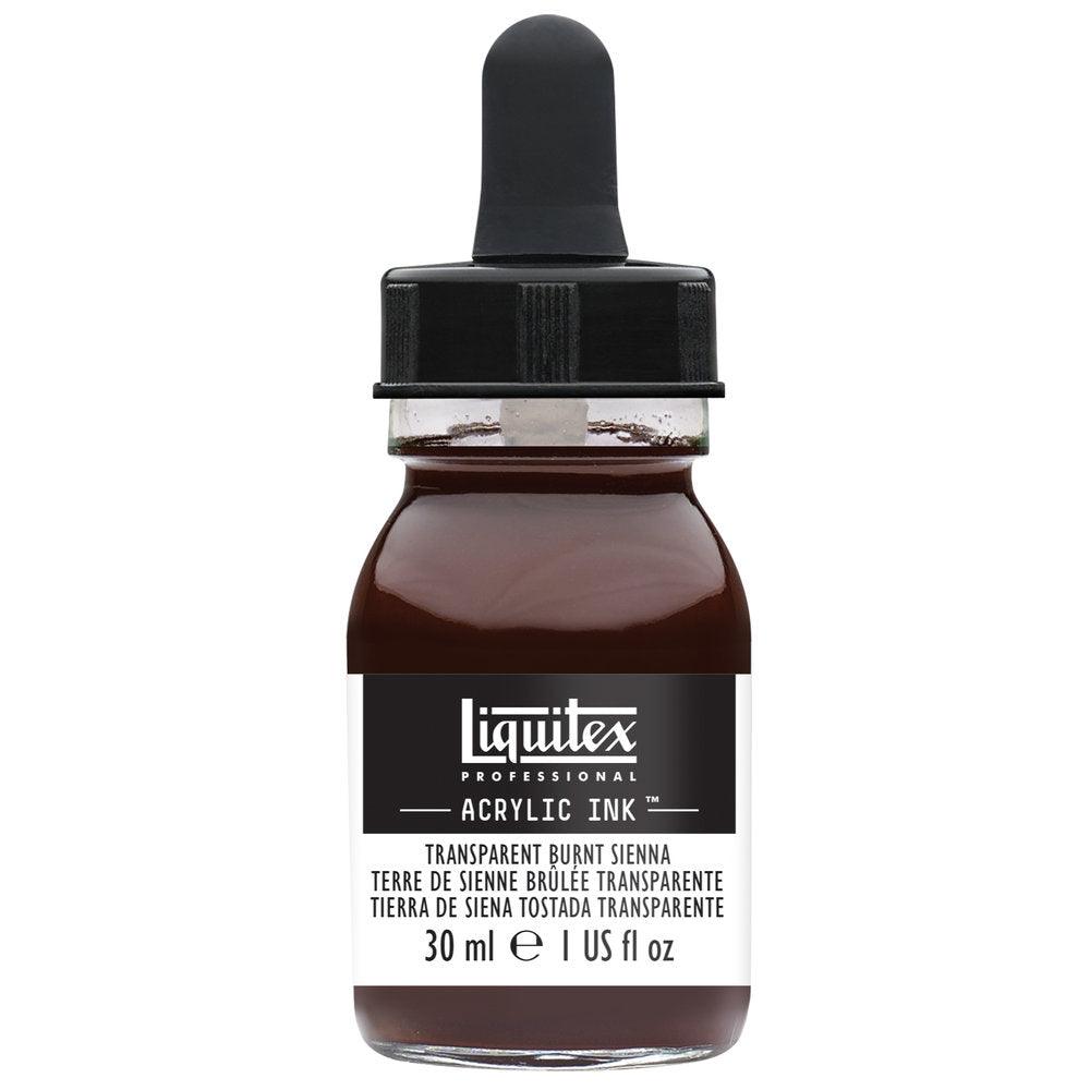 Liquitex Transparent Burnt Sienna Acrylic Ink 30ml - Hobby Heaven