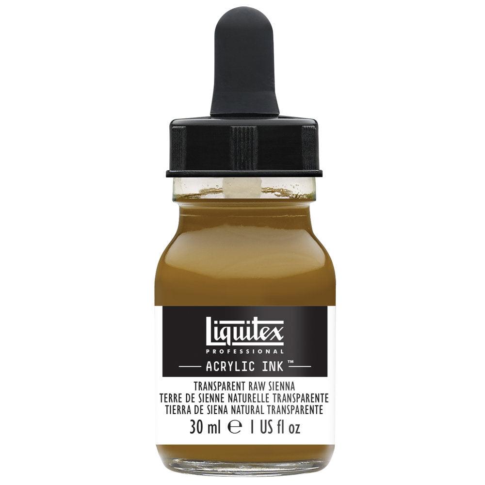 Liquitex Transparent Raw Sienna Acrylic Ink 30ml - Hobby Heaven