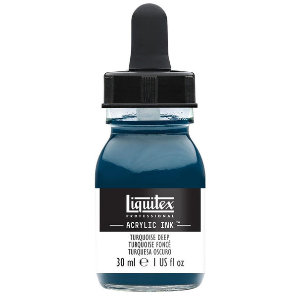 Liquitex Turquoise Deep Acrylic Ink 30ml - Hobby Heaven