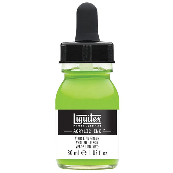 Liquitex Vivid Lime Green Acrylic Ink 30ml - Hobby Heaven