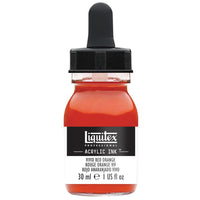 Liquitex Vivid Red Orange Acrylic Ink 30ml - Hobby Heaven