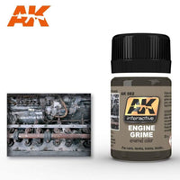 AK Interactive AK082 Engine Grime – Dark, matte weathering effect for engines
