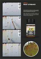 Application of AK013 Rust Streaks on a scale model, simulating natural corrosion.
