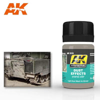 AK015 Dust Effects enamel paint bottle by AK Interactive for realistic dust weathering.