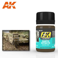 AK017 Earth Effects enamel paint bottle by AK Interactive for creating natural earth and mud effects on models.
