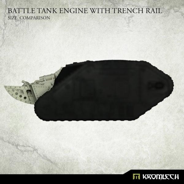 Kromlech Battle Tank Engine With Trench Rail (1) KRVB083 - Hobby Heaven