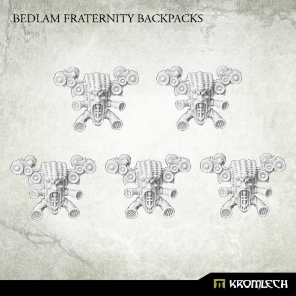 Kromlech Bedlam Fraternity Backpacks five resin pieces with speaker modifications front view render