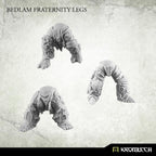 Kromlech Bedlam Fraternity Legs three unpainted resin leg pairs front view showing armour detail