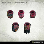 Kromlech Bedlam Fraternity Torsos five painted resin pieces front view showing daemon face chest plates
