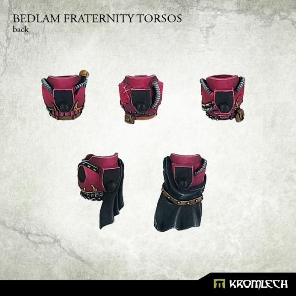 Kromlech Bedlam Fraternity Torsos five painted resin pieces rear view showing backpack mounting points
