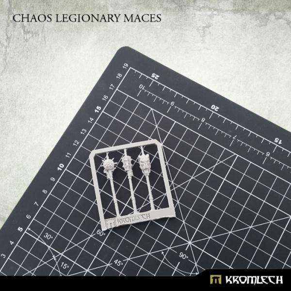 3D render of 3 Kromlech Chaos Legionary Maces showing rear view of weapon detail