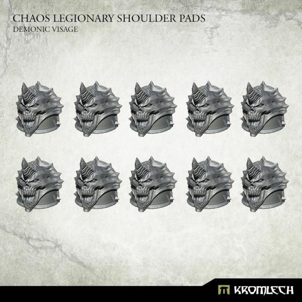 Kromlech Chaos Legionary Shoulder Pads: Demon Visage (10) KRCB233 - Hobby Heaven