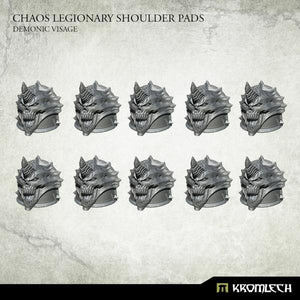 Kromlech Chaos Legionary Shoulder Pads: Demon Visage (10) KRCB233 - Hobby Heaven