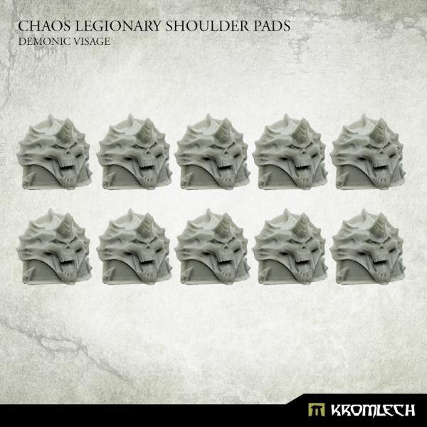 Kromlech Chaos Legionary Shoulder Pads: Demon Visage (10) KRCB233 - Hobby Heaven