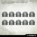 3D render of 10 Kromlech Eightfold Star Chaos Legionary Shoulder Pads showing star motif