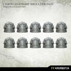 3D render of 10 Kromlech Eightfold Star Chaos Legionary Shoulder Pads showing star motif