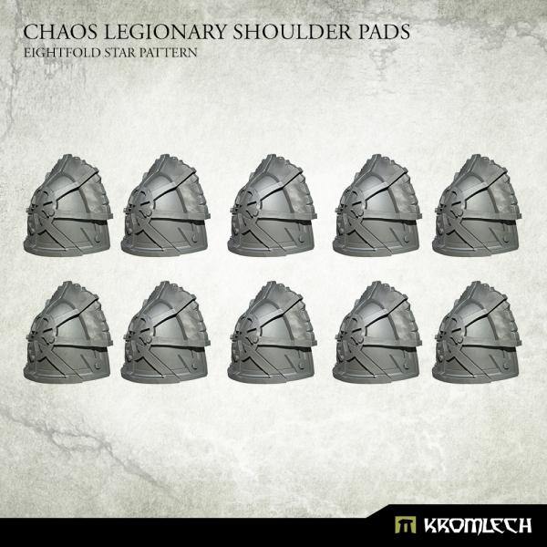 3D render of Kromlech Eightfold Star Shoulder Pads showing angled view of eight-pointed star