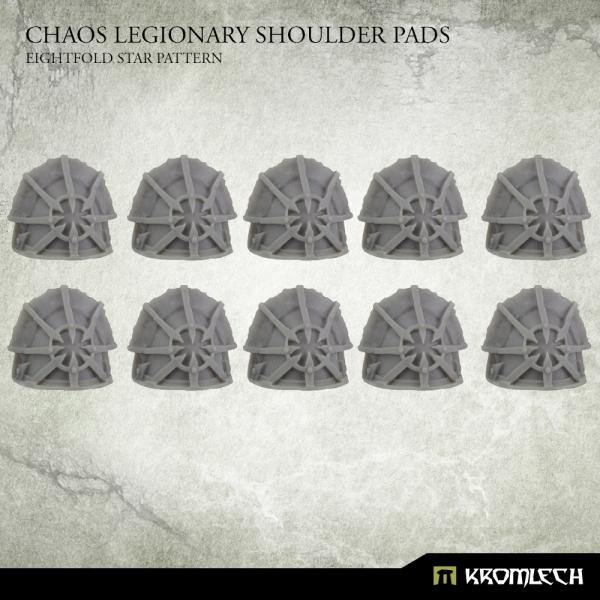 3D render of Kromlech Eightfold Star Shoulder Pads showing reverse side detail