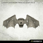 3D render rear view of Kromlech Chaos Legionary Winged Jump Pack showing thruster and wing detail