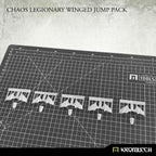 Close-up of Kromlech Chaos Legionary Winged Jump Pack components showing wing and thruster parts
