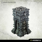 3D render of Kromlech Chaos Pedestal showing clean sculpt detail on all four faces